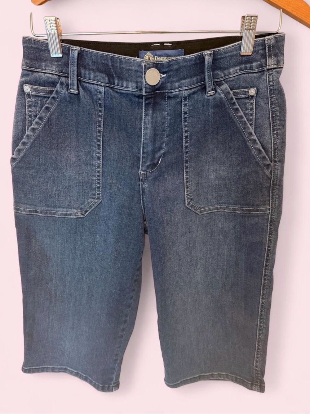 Democracy Women's Dark Wash Denim Bermuda Shorts - Blue